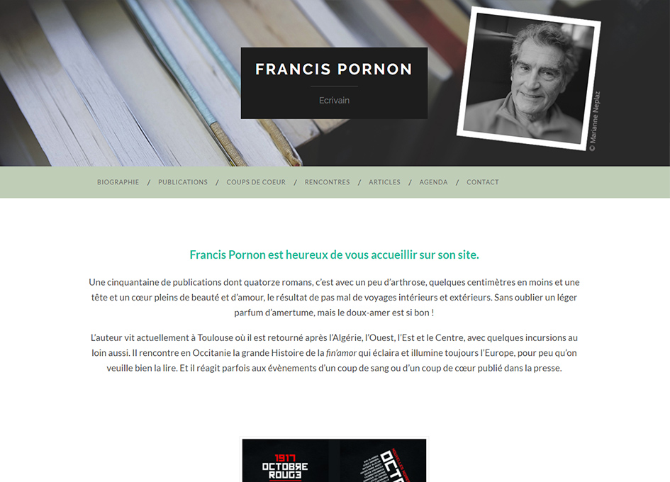 Site web de Francis Pornon, écrivain